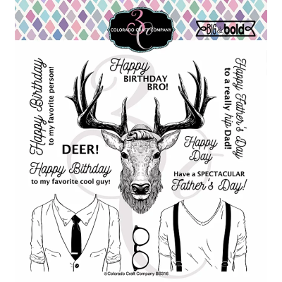 Big & Bold - Hipster Deer Stamp