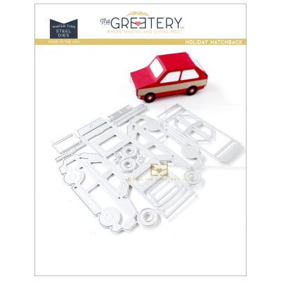 Holiday Hatchback Die by The Greetery, Recollective Holiday Collection, UK Exclusive Stockist, Seven Hills Crafts 5 star rated for customer service, speed of delivery and value