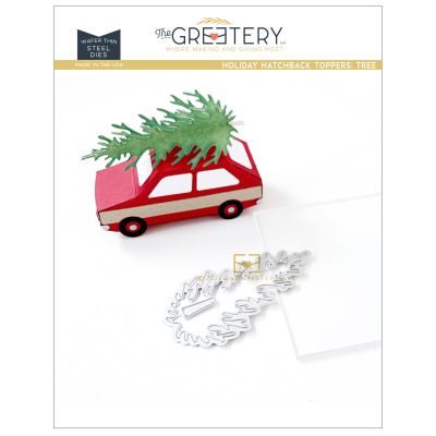 Holiday Hatchback Toppers: Tree Die by The Greetery, Recollective Holiday Collection, UK Exclusive Stockist, Seven Hills Crafts 5 star rated for customer service, speed of delivery and value