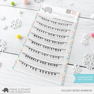 Holiday Word Banners Stamp