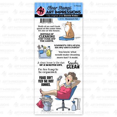 Housework Set Stamp