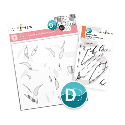 Altenew dynamic duo hanging houseplants stencil and stamp set for cardmaking and paper crafts.  UK Stockist, Seven Hills Crafts
