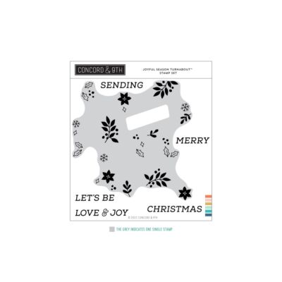 Concord and 9th Joyful Season Turnabout Stamp for creating seasonal stamped backgrounds on christmas cards