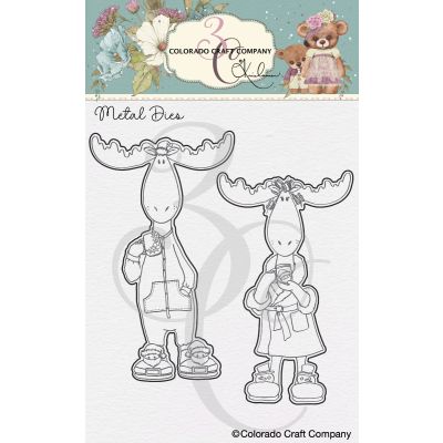 merry christmoose Die by Kris Lauren for Colorado Craft Company for cardmaking and paper crafts.  UK Stockist, Seven Hills Crafts
