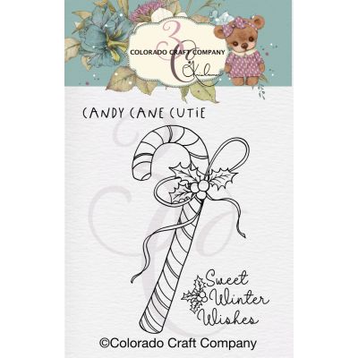 Candy Cane Cutie Mini Die by Kris Lauren for Colorado Craft Company for cardmaking and paper crafts.  UK Stockist, Seven Hills Crafts