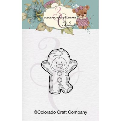 gingerbread cookie Mini Die by Kris Lauren for Colorado Craft Company for cardmaking and paper crafts.  UK Stockist, Seven Hills Crafts