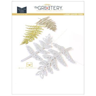 Large Leaves Fern Die by The Greetery, Urban Jungle Collection, June 2023, UK Exclusive Stockist, Seven Hills Crafts 5 star rated for customer service, speed of delivery and value