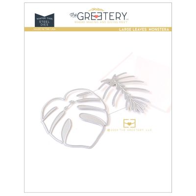 Large Leaves Monstera Die by The Greetery, Urban Jungle Collection, June 2023, UK Exclusive Stockist, Seven Hills Crafts 5 star rated for customer service, speed of delivery and value