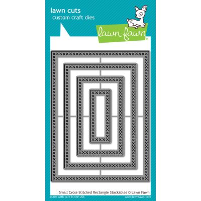 Small Cross Stitched Rectangle Lawn Cuts