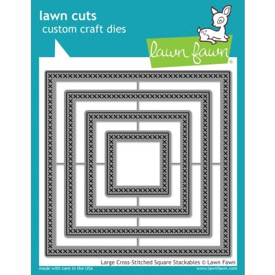 Large Cross Stitched Square Lawn Cuts