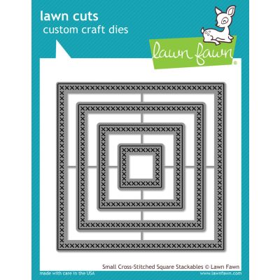 Small Cross Stitched Square Lawn Cuts