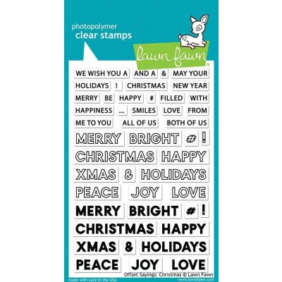 Offset Sayings Christmas Stamp