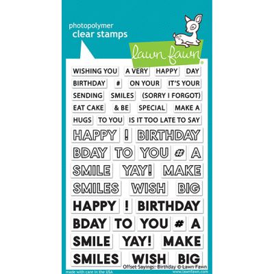 Offset Sayings:  Birthday Stamp