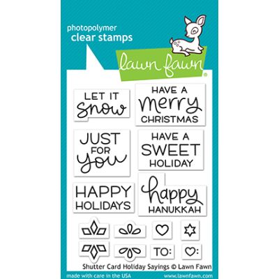 Shutter Card Holiday Sayings Stamp