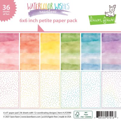 Watercolor Wishes Rainbow 6 x 6 Paper Pad