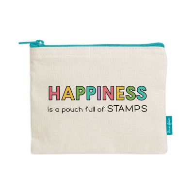 Zipper Pouch - Happiness is a Pouch Full of Stamps