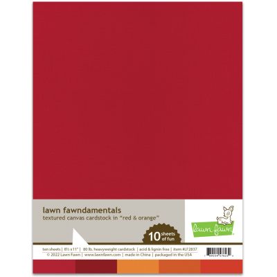 Textured Canvas Cardstock - Red & Orange