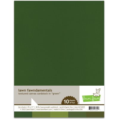 Textured Canvas Cardstock - Green