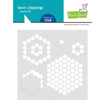 Lawn Fawn UK Stockist - Seven Hills Crafts - Honeycomb Stencil for cardmaking and paper crafts