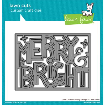 LF Giant Outlined Merry & Bright Die