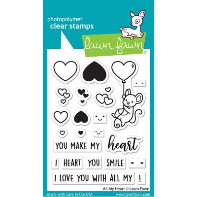 all my heart stamp by Lawn Fawn at Seven Hills Crafts UK stockist 5 star rated for customer service, speed of delivery and value