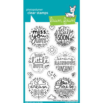 Lawn Fawn UK Stockist More Magic Messages stamp for papercrafting and card making - seven hills crafts