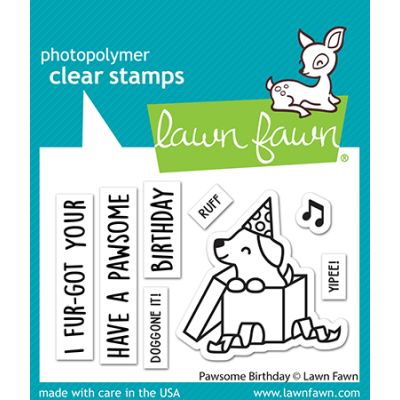 Pawsome Birthday Die by Lawn Fawn at Seven Hills Crafts UK stockist 5 star rated for customer service, speed of delivery and value