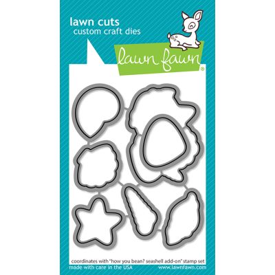 How You Bean Seashell Add-On Die by Lawn Fawn at Seven Hills Crafts UK stockist 5 star rated for customer service, speed of delivery and value