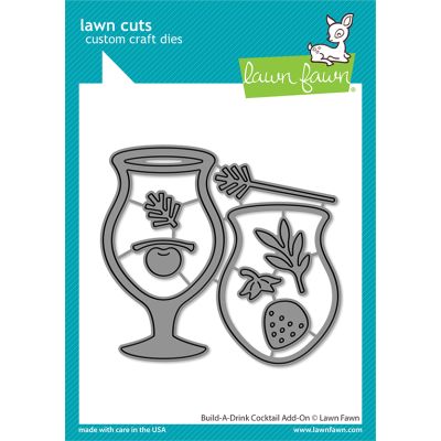 build-a-drink cocktail add-on by Lawn Fawn at Seven Hills Crafts UK stockist 5 star rated for customer service, speed of delivery and value