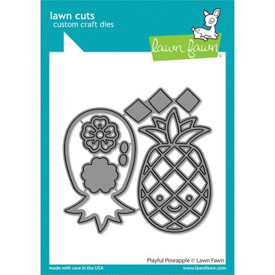 playful pineapple die by Lawn Fawn at Seven Hills Crafts UK stockist 5 star rated for customer service, speed of delivery and value