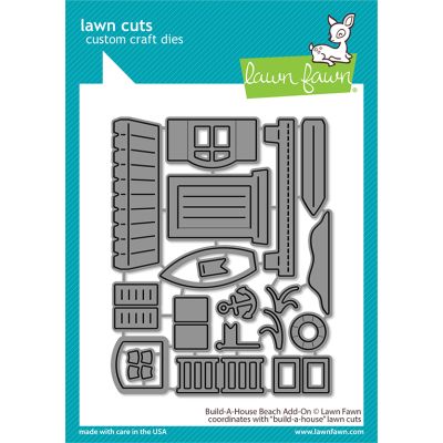 build a house beach add on die by Lawn Fawn at Seven Hills Crafts UK stockist 5 star rated for customer service, speed of delivery and value