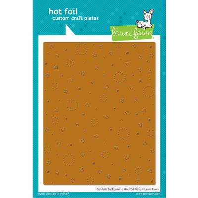 confetti background hot foil plate by Lawn Fawn For Seven Hills Crafts UK stockist 5 star rated for customer service, speed of delivery and value