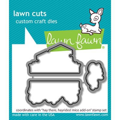 hay there hayrides mice add-on die by Lawn Fawn at Seven Hills Crafts UK stockist 5 star rated for customer service, speed of delivery and value