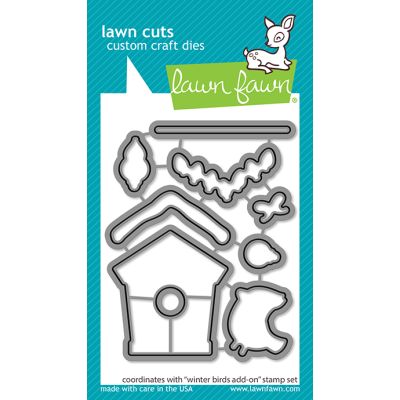 winter birds add on die by Lawn Fawn at Seven Hills Crafts UK stockist 5 star rated for customer service, speed of delivery and value