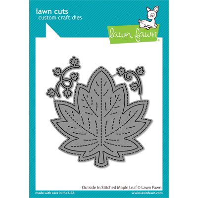outside in stitched maple leaf die by Lawn Fawn at Seven Hills Crafts UK stockist 5 star rated for customer service, speed of delivery and value