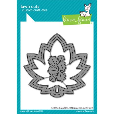 stitched maple leaf frame die by Lawn Fawn at Seven Hills Crafts UK stockist 5 star rated for customer service, speed of delivery and value