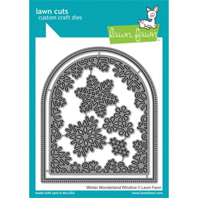 Winter Wonderland Window Die by Lawn Fawn at Seven Hills Crafts UK stockist 5 star rated for customer service, speed of delivery and value