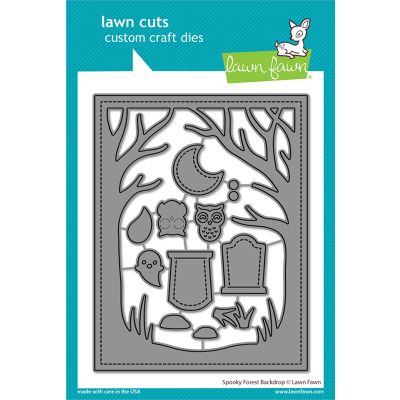 Spooky Forest Backdrop Die by Lawn Fawn at Seven Hills Crafts UK stockist 5 star rated for customer service, speed of delivery and value