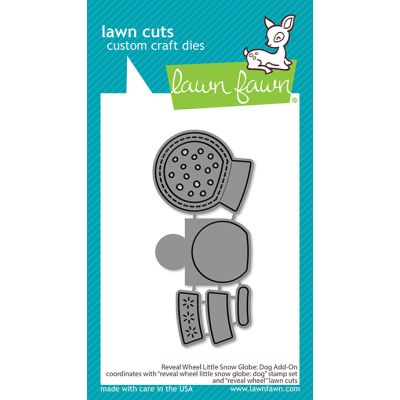 Reveal Wheel - Little Snow Globe Dog Add-On Die by Lawn Fawn at Seven Hills Crafts UK stockist 5 star rated for customer service, speed of delivery and value
