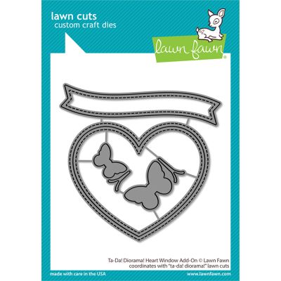 Heart Pouch Die Set by Lawn Fawn at Seven Hills Crafts UK stockist 5 star rated for customer service, speed of delivery and value