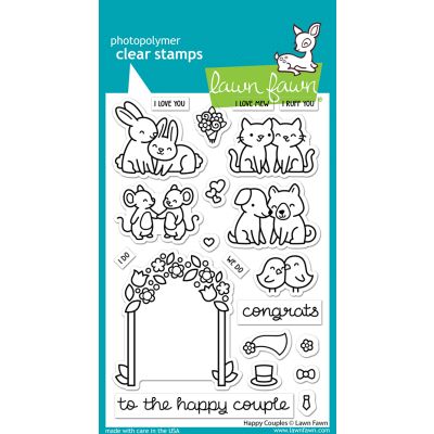 Happy Couples Stamp by Lawn Fawn, UK Stockist, Seven Hills Crafts 5 star rated for customer service, speed of delivery and value