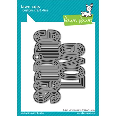 giant sending love die by Lawn Fawn at Seven Hills Crafts UK stockist 5 star rated for customer service, speed of delivery and value