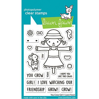 Lawn Fawn You Crow Girl Coloring Stencil