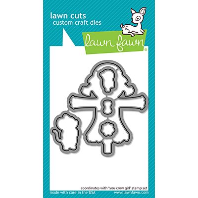 Lawn Fawn You Crow Girl Coloring Stencil