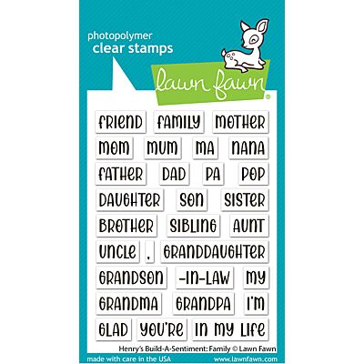 Lawn Fawn Henry's Build-A-Sentiment Family Stamp