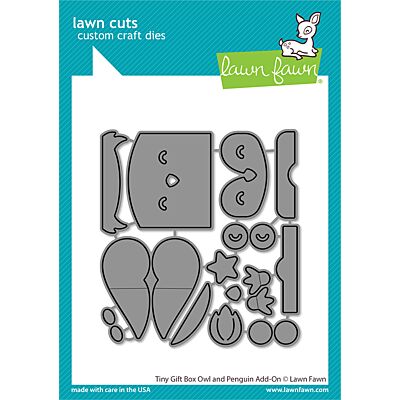 Lawn Fawn Tiny Gift Box Owl and Penguin Die