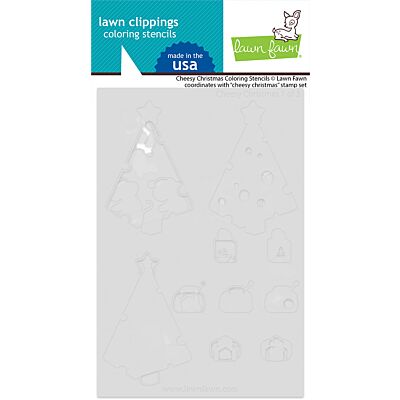 Lawn Fawn Cheesy Christmas Add-On Stencil