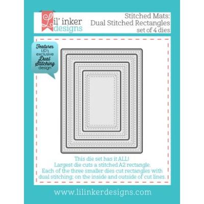 Lil Inker Designs Stitched Mats Dual Stitched Rectangles Die