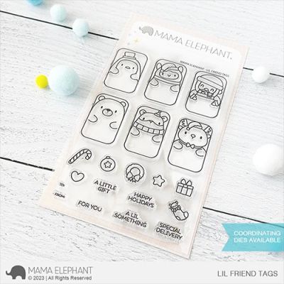 Lil Friend Tags Die by Mama Elephant for cardmaking and paper crafts.  UK Stockist, Seven Hills Crafts