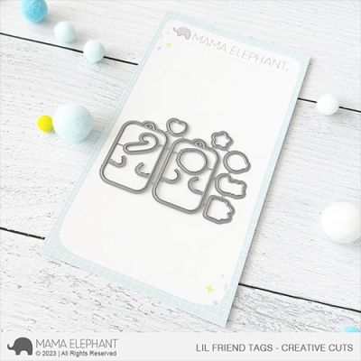 Lil Friend Tags Die by Mama Elephant for cardmaking and paper crafts.  UK Stockist, Seven Hills Crafts